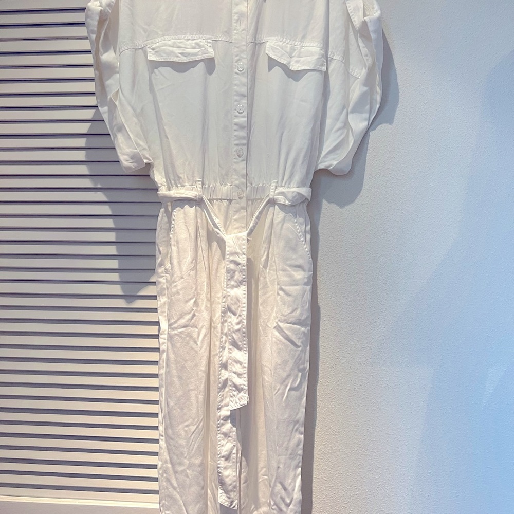YFB White Cotton Jumpsuit